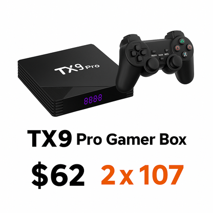 TX9 PRO Gamer Box 6K Ultra HD , Recomendado: TX9 PRO Gamer Box — transmite potencia, profesionalismo y tecnología.