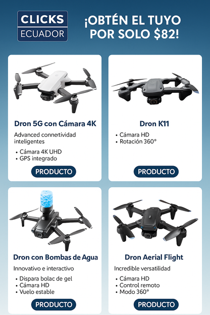 Drones Collection 2005  “Explora el cielo, captura momentos únicos y vive la experiencia aérea con Clicks Ecuador.”